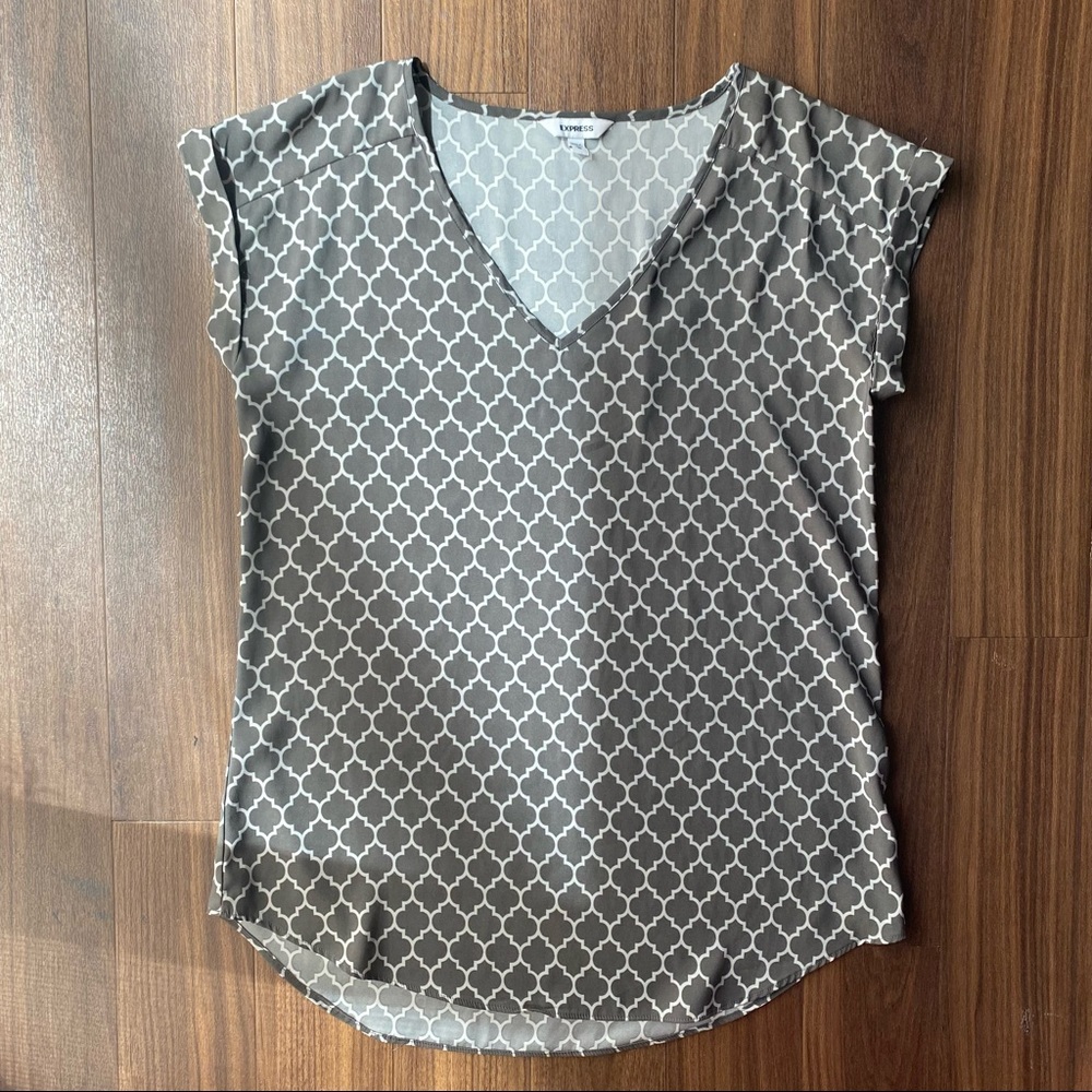 Express patterned dress top